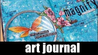 art journal - two page layout | Magnify the little things