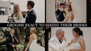 Grooms React To Seeing Their Brides on the Wedding Day, First Look Wedding Day Compilation