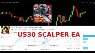 US30 SCALPER EA REVIEW US30 BEST ROBOT WORKS ON LIVE ACCOUNT