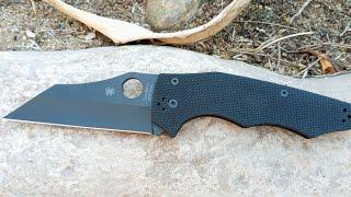 Spyderco YoJumbo Blackout DLC And A Cool Gift From A Friend Knife Video