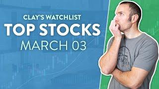 Top 10 Stocks For March 03, 2025 ( $TRNR, $BTAI, $WULF, $PLTR, $NVDA, and more! )