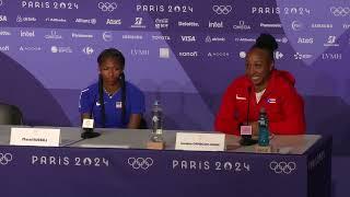 Masai Russell Wins Olympic 100m Hurdles Gold [Press Conference]