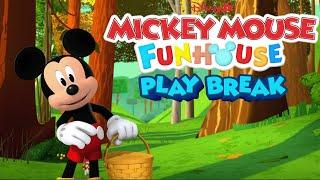 Mickey Mouse Funhouse Brain Break Game | NEW | Obstacle Course |‪ @disneyjr​