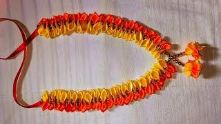 New Design Garland Making ||Amazing craft Ideas ||Ribbon Mala||SUJATA DAS