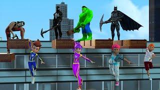 Team 5 Superhero Pro | Spiderman attacks the Avengers vs Hulk rescues 2 Spider Man children