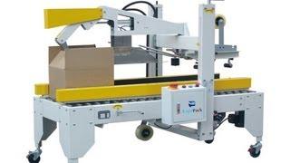 semi automatic carton sealing machine with automatic flap folding  selladora de cajas