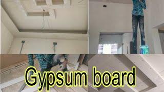 how to make gypsum board false ceiling installation #full video