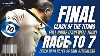 ⭐ Efren Reyes Full Game Final Clash of the Titans Race to 7 vs Earl Strickland Billiards #efrenreyes