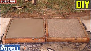 How to make DIY Concrete Pavers with Exposed Aggregate / Sand Wash Finish and Sealed