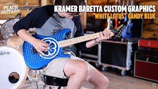 No Talking...Just Tones | Kramer Baretta Custom Graphics "White Lotus" White Lotus Candy Blue