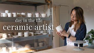 day in the life of a ceramic artist - pottery studio tour - studio vlog