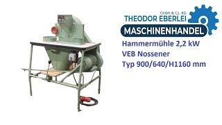 ID 34440 Hammermühle 2,2 kW VEB Nossener Typ 900/640/H1160 mm