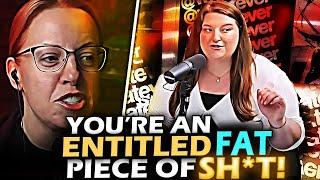 Rachel Wilson STORMS whatever podcast to DESTROY entitled FAT girl for INSULTING Andrew