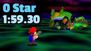 (World Record) Shotgun Mario 64 - 0 Star Speedrun 1:59.30