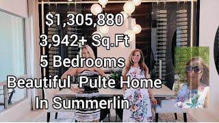 Pulte home $1,305,880 - 5 Beds-  5.5 Baths Million Dollars home  Las Vegas Strip Views in Summerlin