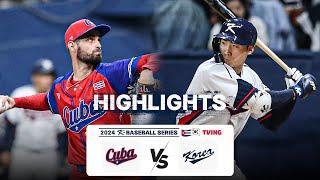 [쿠바 평가전 하이라이트] 11.01 쿠바 vs 한국 | 1차전 | 2024 K-BASEBALL SERIES with TVING | 야구