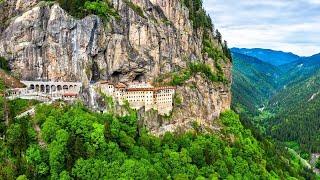 Explore the enchanting Sumela Monastery in Turkey: A 1600-Year-Old Marvel Perched High in the Clouds