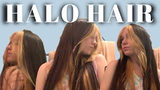 Dying my Hair Blonde and Black Halo Hair | How I dyed it myself | Tutorial | How to