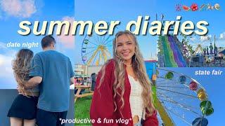 ULTIMATE SUMMER VLOG  state fair, productive days, & summer nights