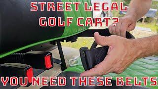 10LOL Golf Cart Seat Belts Install On A Club Car DS