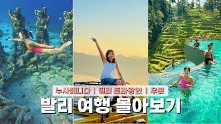 발리 10일 여행 몰아보기 | 물친자 맞춤 코스  (누사페니다 만타 가오리, 길리섬 거북이, 우붓 풀빌라, 로비나 돌고래)