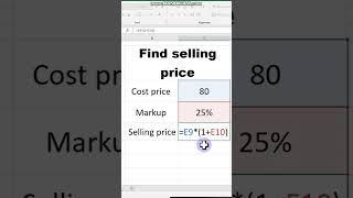 how to calculate selling price | find the selling price #markup #shorts #viral