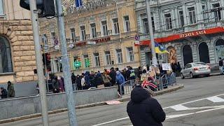 Харьков. 28.12.24 Люди вышли на митинг Везде миноры