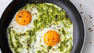 PESTO EGGS Sunny Side Up! | RYAN MAYA COOKS