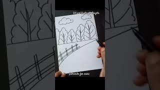 sketch pen art#easy scenery#art and Craft with Sangita#viralshorts