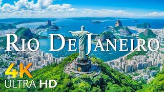 12 HOURS DRONE FILM: RIO DE JANEIRO, BRAZIL 4K + Scenic Relaxation Film + Inspiring Cinematic Music