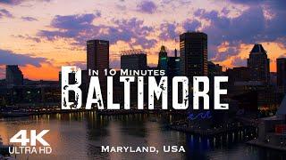 BALTIMORE  Drone Aerial 4K Maryland | USA United States of America 2024