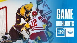 Minnesota at Wisconsin | Highlights | Big Ten Hockey | 11/08/2024