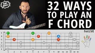 32 Ways to Play a Simple F Chord  (From Easy to Hard) - FREE .pdf!