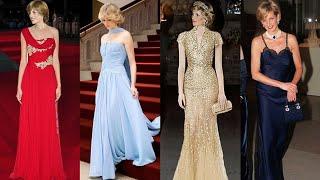 Impressive And Designer  Royal Princess Diana's Royal Wadding Long Stylish Maxi Princess Dresses