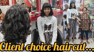 Client choice haircut... | Indian girls and women hair cutting vlogs ️ | short haircut