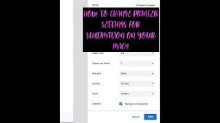How to change your printer settings on mac for Sublimation