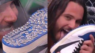 Matt Jackson of Young Bucks Put Tacks on His Travis Scott x Fragments and Licked Them 
