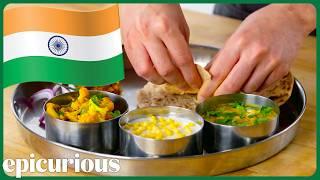 How a Michelin Star Indian Chef Makes a Traditional Thali Dinner | Passport Kitchen | Epicurious