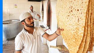 Wow Master Baker of Sangak Bread, Watch how he Bake Traditional Persian Bread in Iran