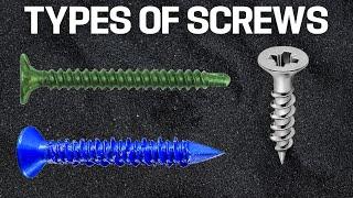 What are the Different Types of Screws & When To Use Them!!