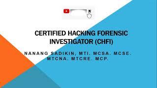 Certified Hacking Forensic Investigator CHFI EC Council