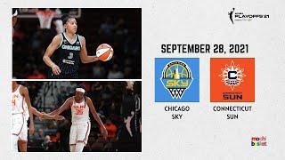 SEMIFINALS - GAME 1 | Chicago Sky vs Connecticut Sun - September 28, 2021 | Full Game Replay