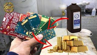 Cell Phone Boards AP Methods Gold Recovery | Recover Gold From Mobile Phone Circuits | Gold Recovery