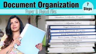 Documents Organization- How to organize all your paper and digital documents I 7 STEPS