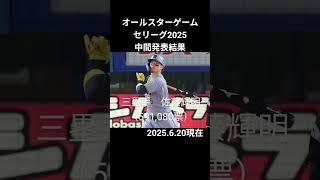 オールスターゲームセリーグ2025中間発表結果（2025.6.20現在）#npb #プロ野球 #野球 #オールスターゲーム #セリーグ