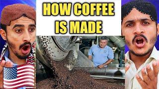 Tribal People React to How Coffee is Made in factory, harvesting and processing