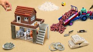 diy mini cemented animal farm house construction science project | cow shed  @MiniTractor100