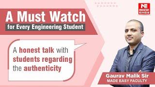 Honest talk Regarding the Authenticity | GATE 2023 | Must Watch | By: Gaurav Malik Sir | MADE EASY