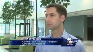 Sen. Cotton tours new medical college in Fort Smith