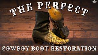 A Pair Of Lucchese’s Get Our Perfect Cowboy Boot Restoration.